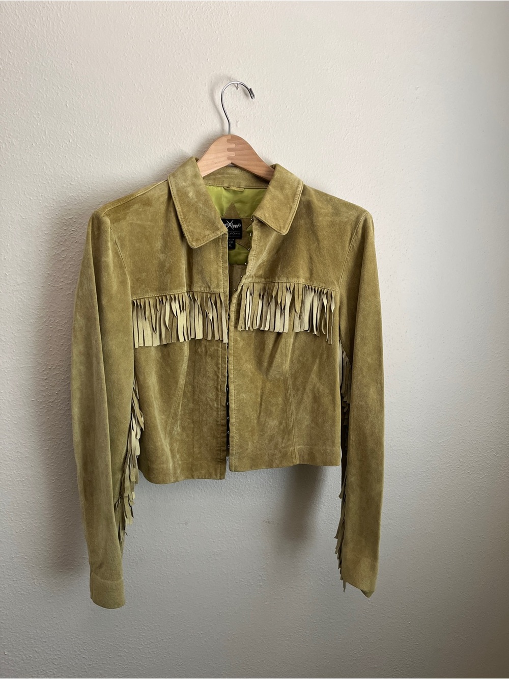 Vintage Y2K Cropped Suede Fringe Jacket - Picture 2 of 8